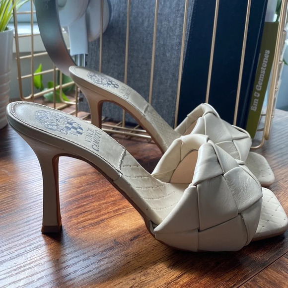 Vince Camuto Brelanie Heeled Mules // Bone - Picture 4 of 8